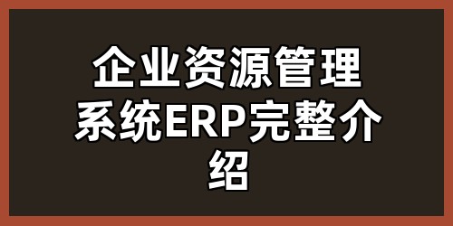 企业资源管理系统（ERP）完整介绍
