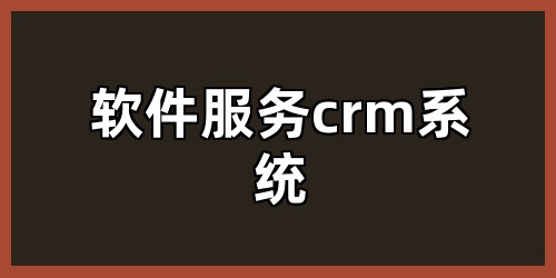 软件服务crm系统